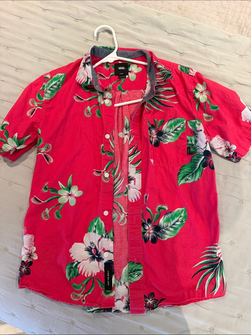 Vans Boy’s Tropical Button-Up Shirt - large